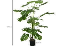 HOMCOM Künstliche Pflanze Kunststoff Metall Ø20 x 180H cm
