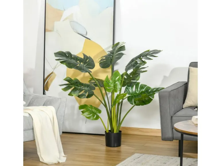 HOMCOM Künstliche Pflanzen 110 cm mit Kunststofftopf