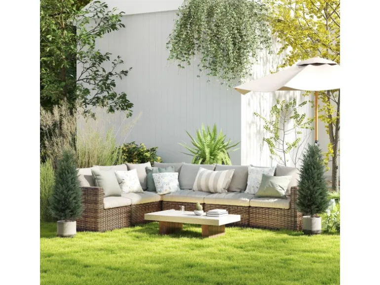 HOMCOM Künstliche Zypresse 2er-Set