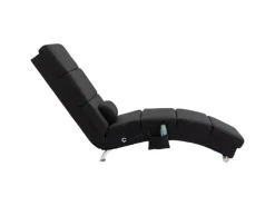 HOMCOM Relaxliege mit Massagefunktion Polyester Stahl 168L x 56B x 84H cm Schwarz