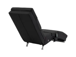 HOMCOM Relaxliege mit Massagefunktion Polyester Stahl 168L x 56B x 84H cm Schwarz