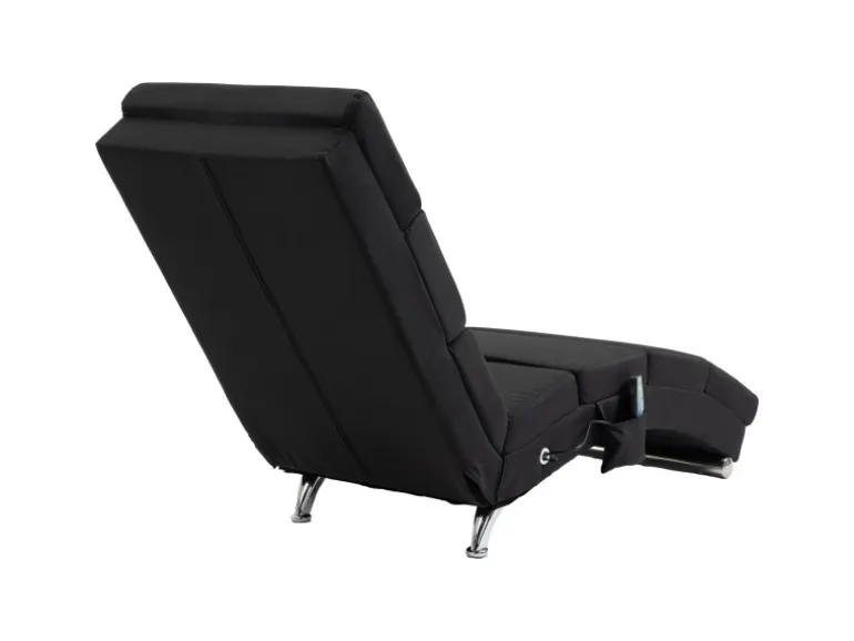 HOMCOM Relaxliege mit Massagefunktion Polyester Stahl 168L x 56B x 84H cm Schwarz