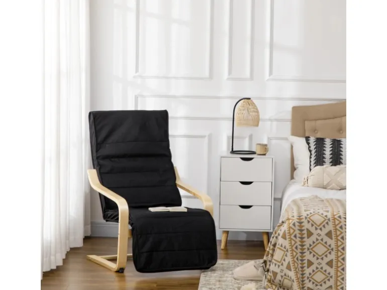 HOMCOM Relaxstuhl mit Verstellbarem Fußteil 66,5 x 94 x 100 cm