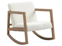 HOMCOM Schaukelstuhl mit Holzrahmen 60 x 81 x 71 cm