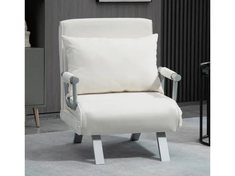 HOMCOM Schlafsofa mit Armlehne 3-in-1 Multifunktion 65 x 69 x 80 cm
