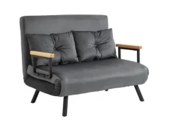 HOMCOM Schlafsofa mit Bettfunktion Rückenkissen 102B x 73T x 81H cm