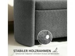 HOMCOM Sitzbank Bettbank mit Stauraum Polsterbank 105 x 44 x 45 cm