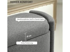 HOMCOM Sitzbank Bettbank mit Stauraum Polsterbank 105 x 44 x 45 cm