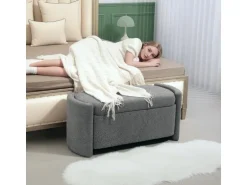 HOMCOM Sitzbank Bettbank mit Stauraum Polsterbank 105 x 44 x 45 cm