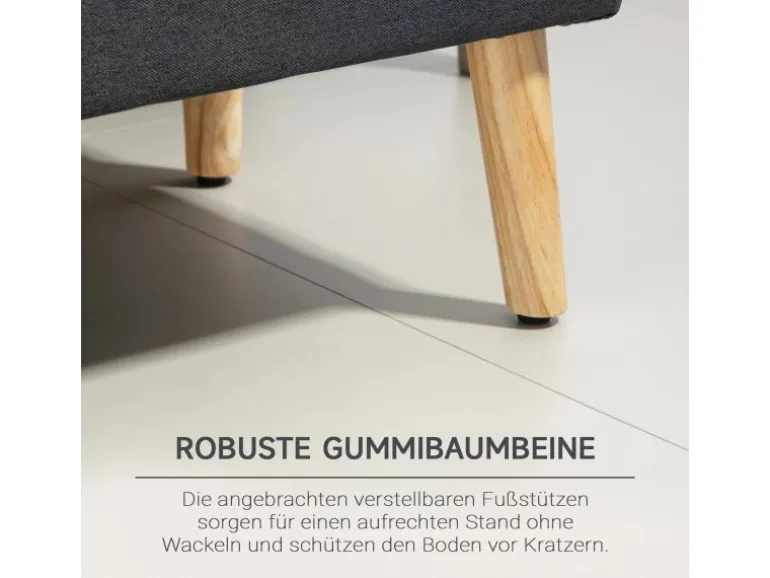 HOMCOM Sitzbank mit Stauraum Polsterbank 110 x 39 x 45 cm Dunkelgrau