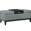 HOMCOM Sitzbank mit Stauraum Aufbewahrungsbox Dunkelgrau Schwarz 107 x 50 x 44cm