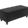HOMCOM Sitzbank Polsterbank mit Stauraum Truhenbank 100 x 40 x 44 cm