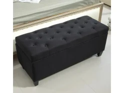 HOMCOM Sitzbank Polsterbank mit Stauraum Truhenbank 100 x 40 x 44 cm