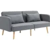 HOMCOM 2-Sitzer Klappbett mit Bettfunktion 2 Wurfkissen 170 x 83 x 80 cm