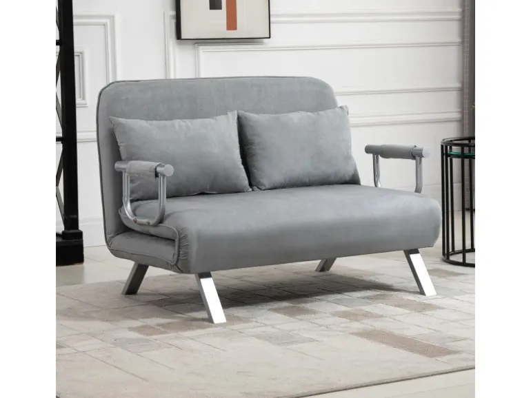 HOMCOM 2-Sitzer Schlafsofa mit Armlehne 111 x 80 x 78cm