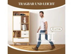 HOMCOM Trittleiter Aluminium 49,5L x 41,5B x 82,6H cm Weiß