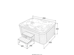 Home Deluxe Outdoor Whirlpool Beach Plus für 2 Personen 210 x 155 x 83 cm