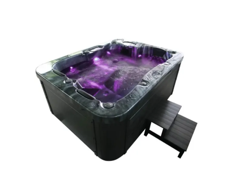 Home Deluxe Whirlpool Black Marble für 3 Personen 210 x 160 x 85 cm