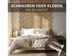 Homestyle4u Akustikpaneele Natur 30 x 26 cm 5 Stück Hexagon Wandpaneele Holz