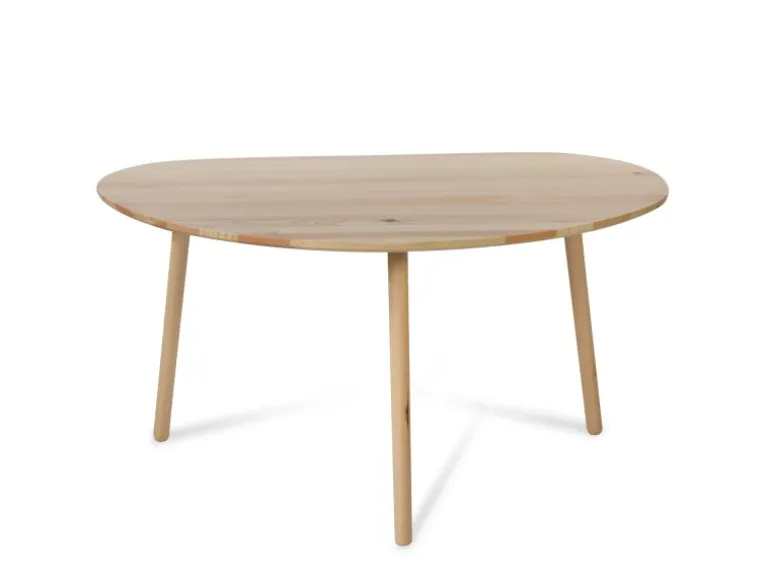 Homestyle4u Beistelltisch Natur Couchtisch Holztisch Nierentisch Kiefer