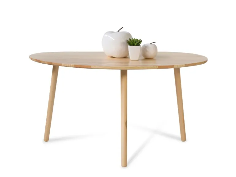 Homestyle4u Beistelltisch Natur Couchtisch Holztisch Nierentisch Kiefer