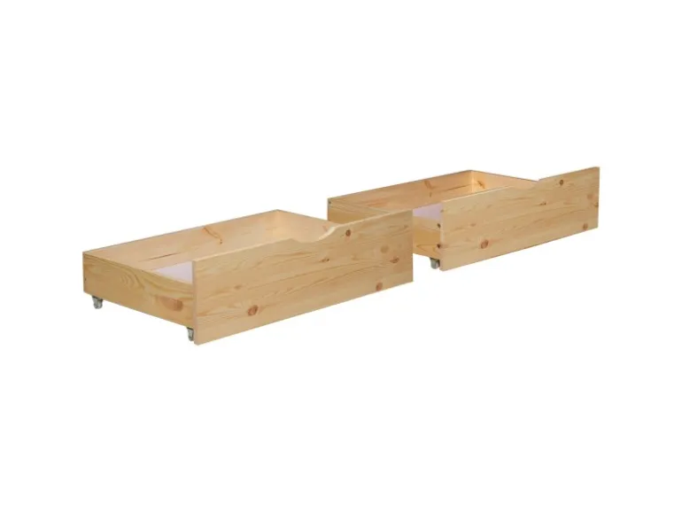 Homestyle4u Bettkasten 2er Set in Braun 82x22 53 cm 2195