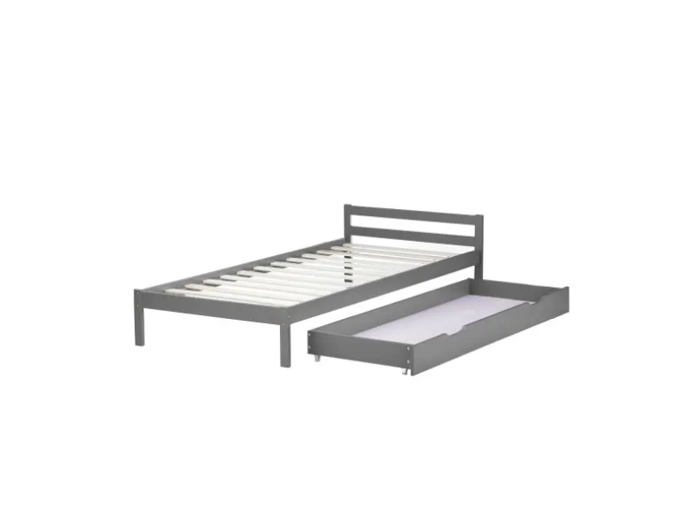 Homestyle4u Bettkasten in Grau 173x16x63 cm 2040