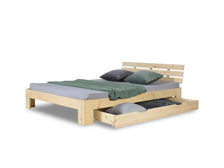 Homestyle4u Bettkasten in Braun 173x16x63 cm 1910