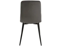 Homestyle4u Esszimmerstuhl 4er Set in Anthrazit Samt 2328