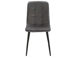 Homestyle4u Esszimmerstuhl 6er Set in Anthrazit Samt 2329