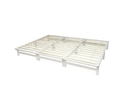 Homestyle4u Familienbett XXL 270x200 cm in Weiß mit Lattenrost 2050