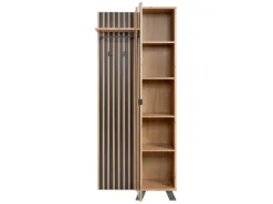 Homestyle4u Garderobe Flurgarderobe mit Spiegel Flurmöbel Garderobenpaneel