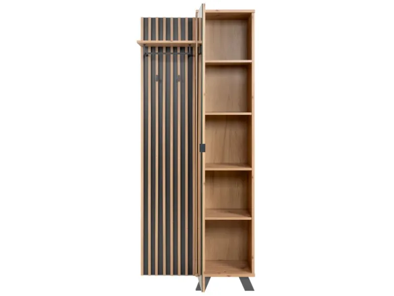 Homestyle4u Garderobe Flurgarderobe mit Spiegel Flurmöbel Garderobenpaneel