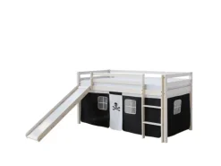 Homestyle4u Hochbett 90x200 mit Rutsche Pirat 1542