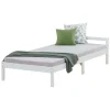 Homestyle4u Holzbett 90 x 200 cm Weiß 1412