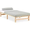 Homestyle4u Palettenbett 90 x 200 cm mit Lattenrost in Braun 1908