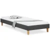Homestyle4u Polsterbett mit Matratze 90x200 Grau