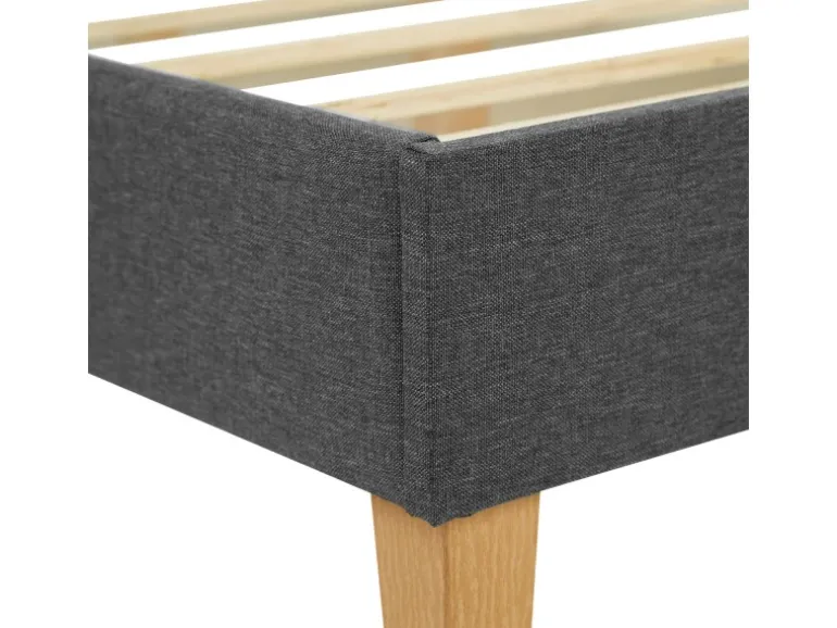 Homestyle4u Polsterbett mit Matratze 90x200 Grau