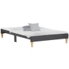 Homestyle4u Polsterbett mit Lattenrost 140x200 cm in Grau 2508