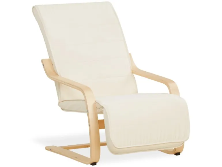 Homestyle4u Relaxsessel mit Fußstütze in Beige 2406