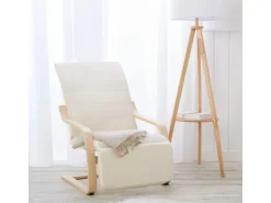 Homestyle4u Relaxsessel mit Fußstütze in Beige 2406