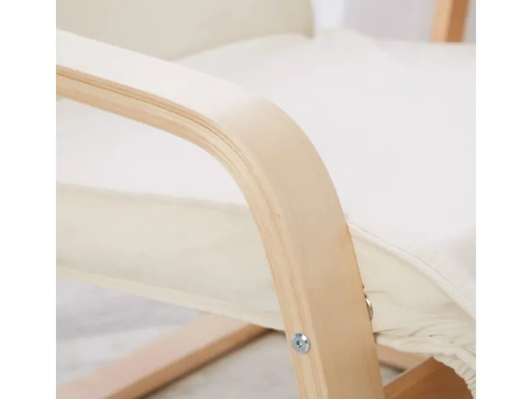 Homestyle4u Relaxsessel mit Fußstütze in Beige 2406
