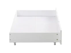 Homestyle4u Schublade Bettkasten mit Rollen in Weiß 2595