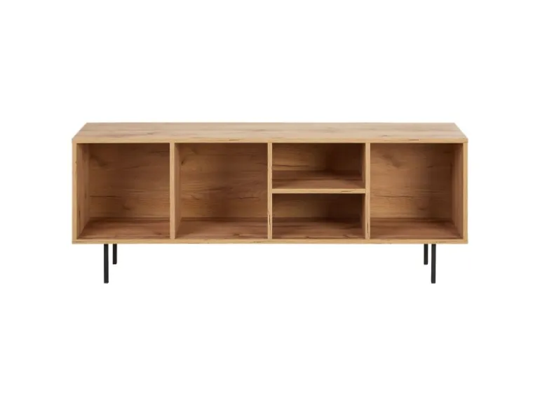 Homestyle4u TV Board Holz TV-Schrank Lowboard Unterschrank Sideboard 140cm