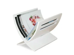 Homestyle4u Zeitungsständer Magazinhalter Holz Weiß