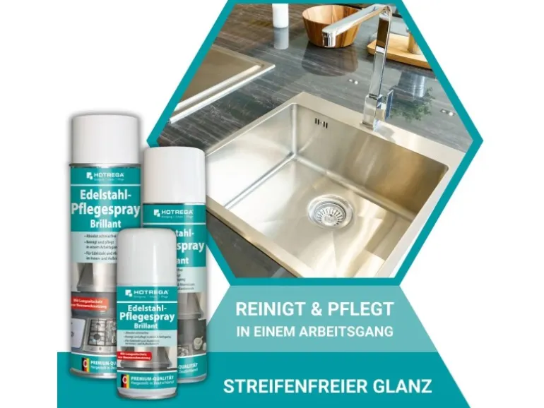 Hotrega Edelstahl Pflegespray Brillant 500 ml