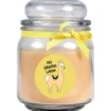 HS Candle Duftkerze & Bonbon Glas Comic Gelb Vanille