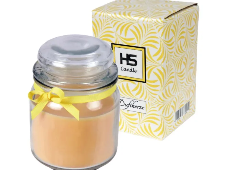 HS Candle Duftkerze & Bonbon Glas Ø9cm Vanille