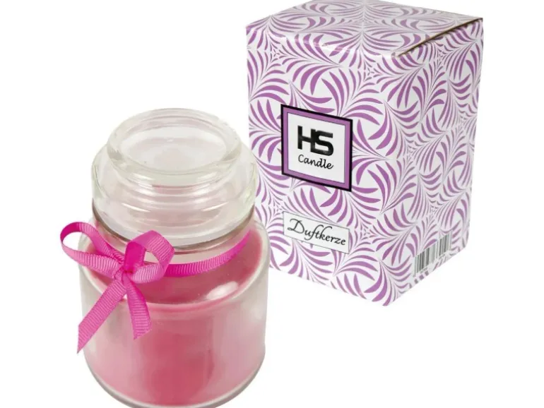 HS Candle Duftkerze & Bonbon Glas Ø7cm Lavendel