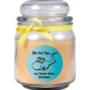 HS Candle Duftkerze & Bonbon Glas Vatertag Gelb Vanille